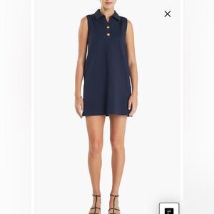 English Factory Navy Sleeveless Mini Dress NWT